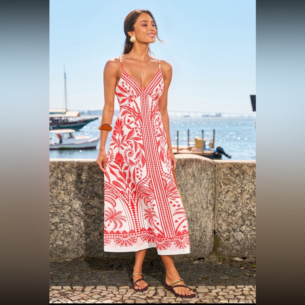 Cupshe Palm Tree Lane tropical Maxi Dress